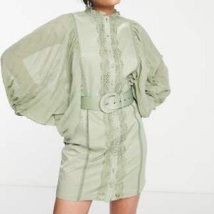 ASOS Elegant Green Dress with Belt